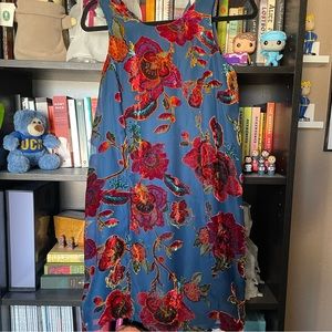 Sheer velvet swing dress